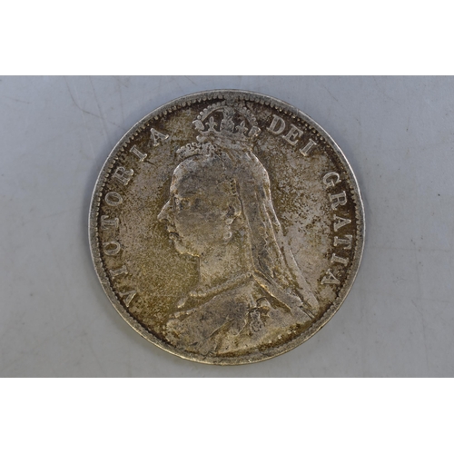 159 - Victoria 1892 Silver Half Crown