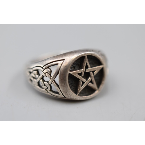 55 - Silver 925 Star of David Ring (Size Q) Complete with Presentation Box