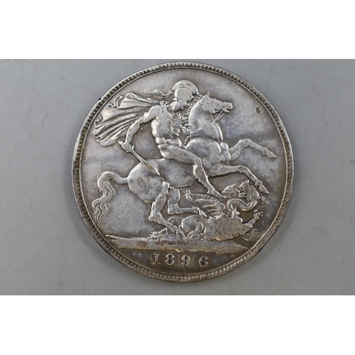 165 - Victoria Silver 1896 Crown