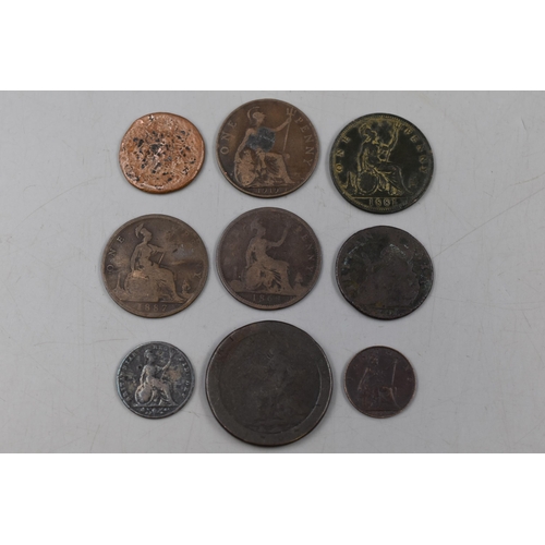 167 - Selection of Copper Coinage Including George III, Victoria and Roman