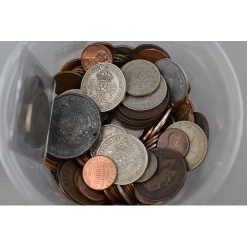 168 - Two Tubs of Mixed UK and Foreign Coinage including Silver (1.5kg)