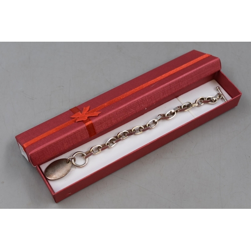 89 - Silver 925 Chain Link Bracelet Complete with Presentation Box