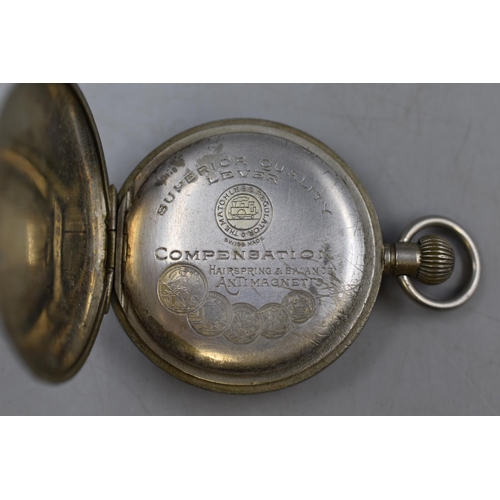 91 - West End Watch Company Swiss Made Pocket Watch (Working)