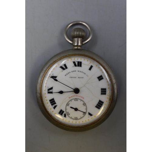 91 - West End Watch Company Swiss Made Pocket Watch (Working)