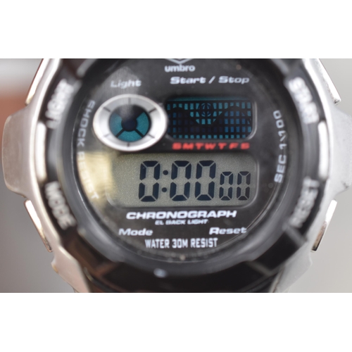 100 - Two Digital Watches including Umbro (Both Working)