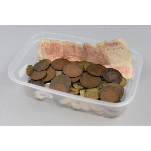 201 - Mixed Selection of Coinage and Bank Note