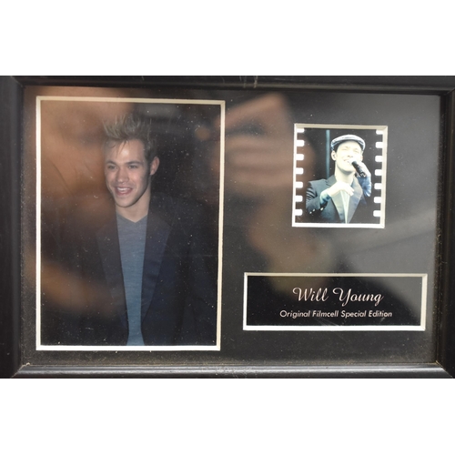 124 - A Selection of Five Framed and Glazed Film Cells of Famous People. Includes Justin Timberlake, Brad ... 