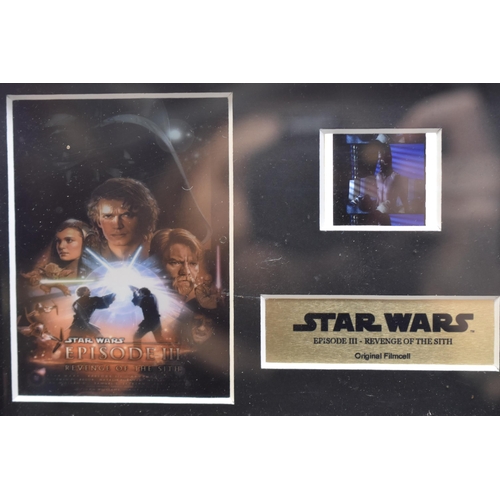 125 - A Selection of Five Framed and Glazed Star Wars Film Cells, With Certificates of Authenticity.