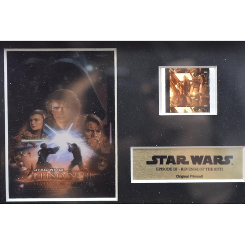 125 - A Selection of Five Framed and Glazed Star Wars Film Cells, With Certificates of Authenticity.