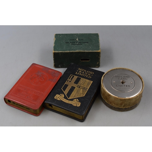 223 - A Selection of Four Personal Money Safes. Includes Midland Bank, Barclays and Marks & Spencers. ... 