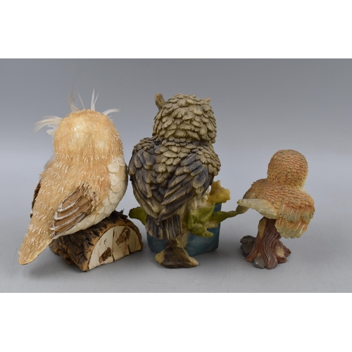 224 - Mixed Selection of Owl Statues (As Found)