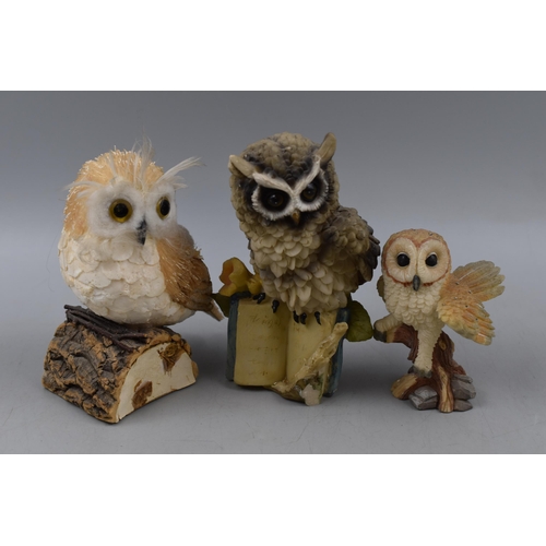 224 - Mixed Selection of Owl Statues (As Found)