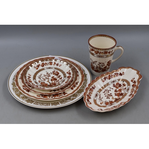 369 - Five Pieces of Spode Indian tree and a Spode Lindisfarne Collectors Plate