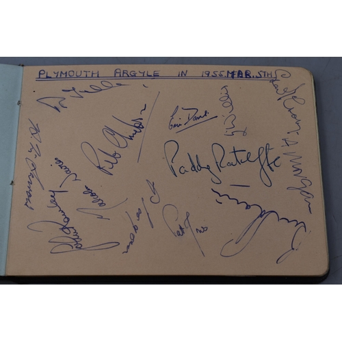 227 - An Autograph Book Containing Various 1950's Autographs. Includes Fulham, Leeds United, Plymouth Argy... 