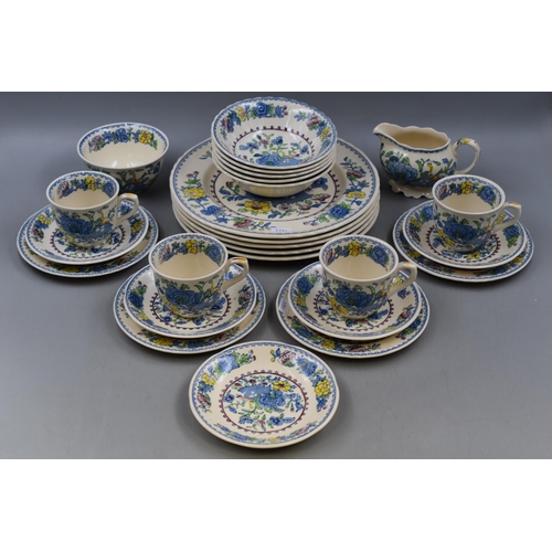 374 - Masons Regency 25 Piece Tea Set including Milk Jug, Sugar Bowl, Cups and Saucers