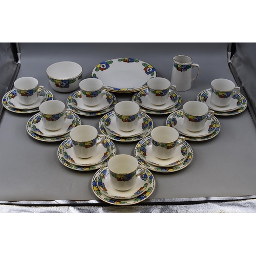 376 - T & G Green Ecclesia 34 Piece Hand Painted Tea Set