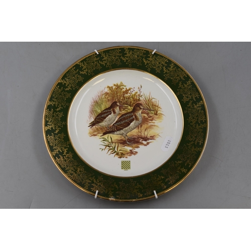 380 - Four 1980's Royal Falcon Ironstone Plates From Weatherby,Hanley Depicting Wild Bird Scenes approx 10... 