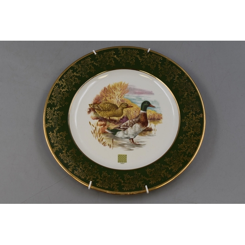 380 - Four 1980's Royal Falcon Ironstone Plates From Weatherby,Hanley Depicting Wild Bird Scenes approx 10... 