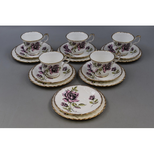 382 - A Seventeen Piece Imperial Floral Tea Set.