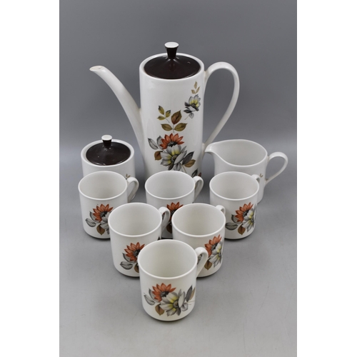 384 - Myott 9 Piece Coffee Set including Milk Jug, Sugar Bowl, Cups and Coffee Pot