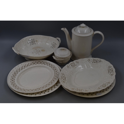 387 - Selection of Cream Ware including Hartley Green, Leeds Pottery and More