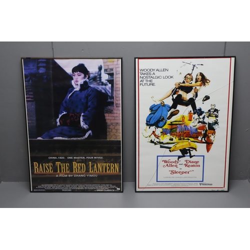 393 - Two Film Poster Prints in Framed and Glazed Mounts including Woody Allen Sleeper (Cracked Glass) and... 