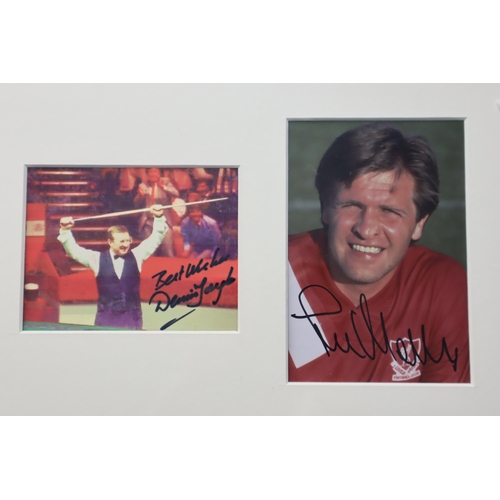 398 - Selection of Sporting Greats Signed Pictures including Jan Molby, Mark Hughes, Jack Charlton and Mor... 