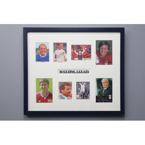 398 - Selection of Sporting Greats Signed Pictures including Jan Molby, Mark Hughes, Jack Charlton and Mor... 