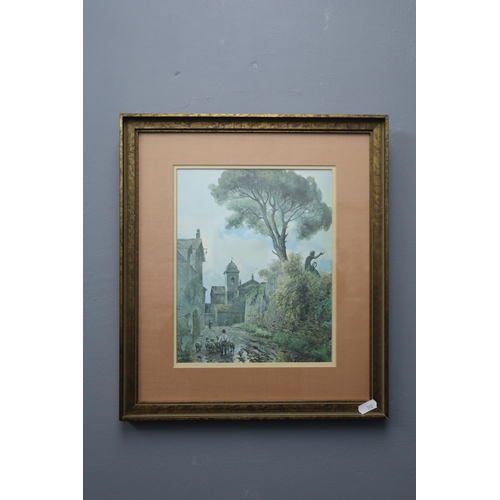 403 - Collection of Four Framed and Glazed Prints depicting Possible Early European scenes, approx 14