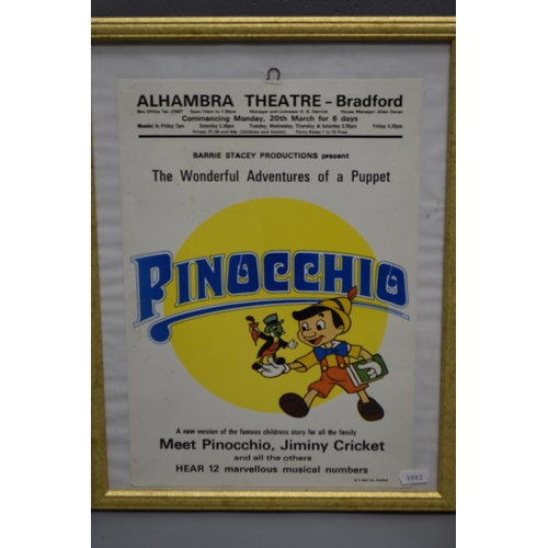 405 - Two Vintage Theatre Posters including Pinocchio and Val Doonican