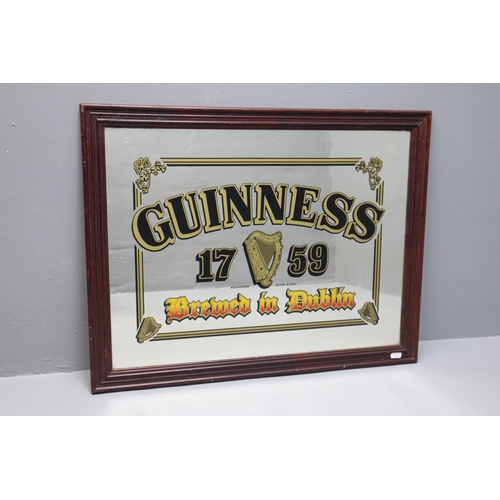 406 - Vintage Guinness Wood Framed Advertising Mirror (27