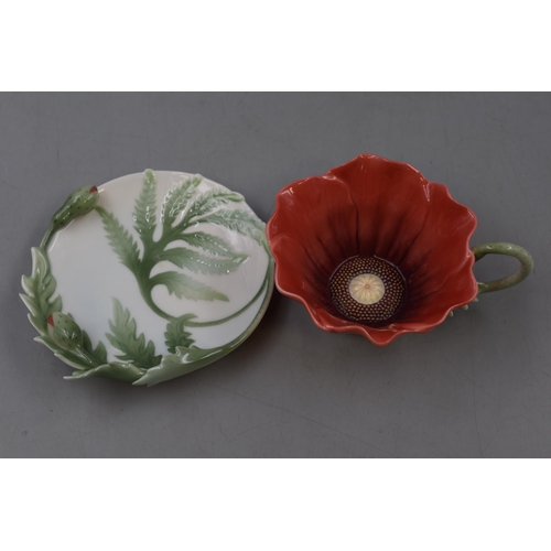 273 - Franz Poppy Cup and Saucer Set