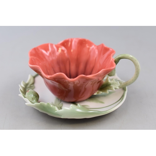 273 - Franz Poppy Cup and Saucer Set