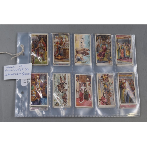 280 - Two Full Sets of 50 Wills Cigarette Cards (Railway & Coronation)