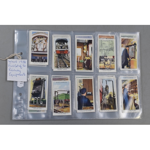 280 - Two Full Sets of 50 Wills Cigarette Cards (Railway & Coronation)