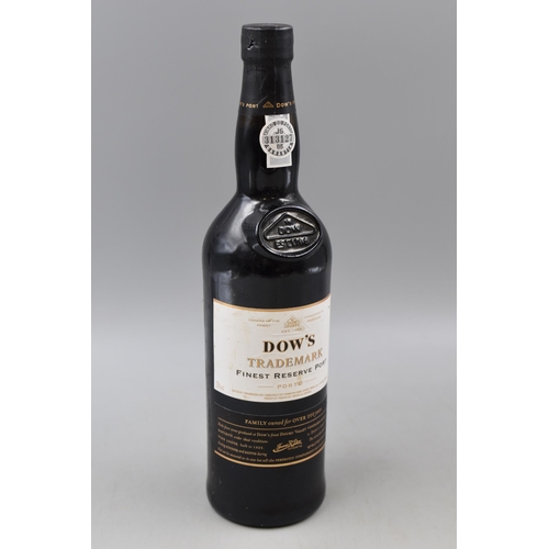 291 - A Bottle of Dow's Trademark Finest Reserve Port, 75CL.