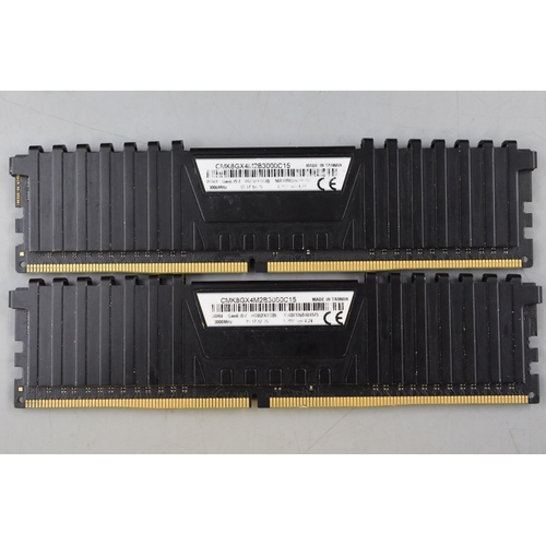 432 - Four Memory Ram Sticks (2x4GB) 3000 MHz