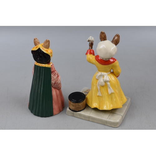 308 - Two Boxed Royal Doulton Bunnykins Figures including Jame Seymour, and Captains Wife