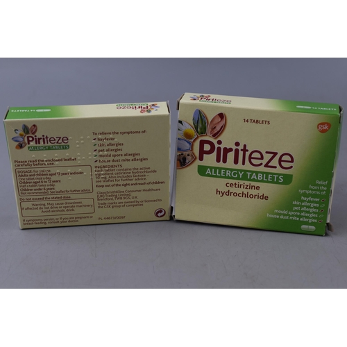 438 - Fifteen Boxes of Piriteze Allergy Tablets (Each Box Contains Fourteen Tablets).