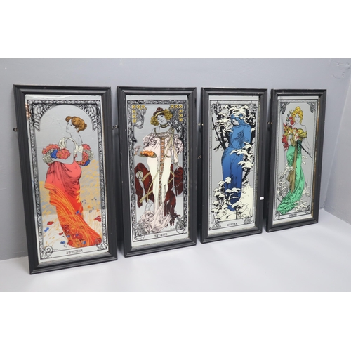 449 - Stunning Set of Art Nouveau Framed 