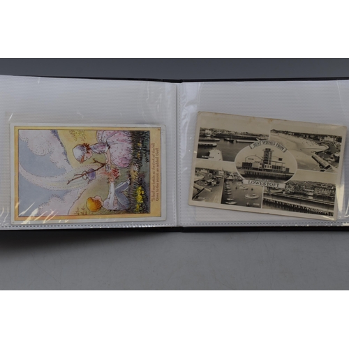 568 - Three Albums Containing a Selection of Vintage Postcards. Includes Some Hand Written Postcards datin... 