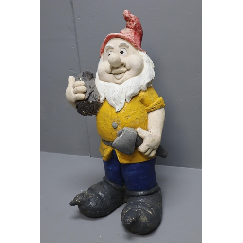 474 - Large Garden Gnome With His Little Chopper In His Hand !!