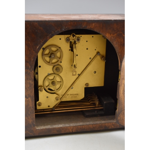 499 - Selection of 3 Wood Cased Mantle Clocks including 2 Westminster Chime (No Pendulums)