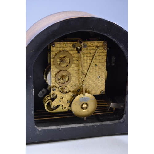 501 - Smiths Westminster Chime Mantle Clock complete with Pendulum and two Wood Cased mantle Clocks