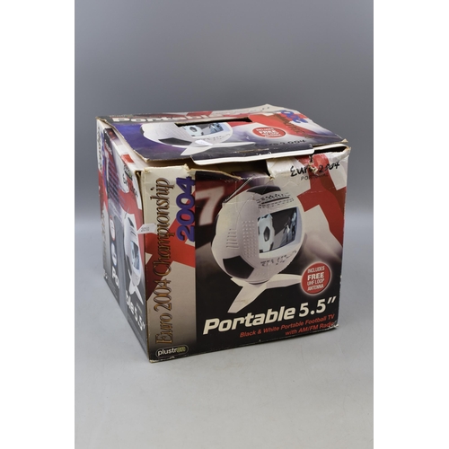 599 - A Plustron Euros 2004 Football Shaped Portable 5.5