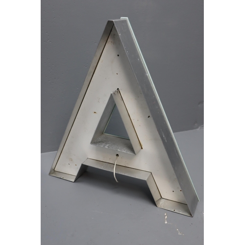 608 - A Large Aluminium Letter 'A'. Approx 23