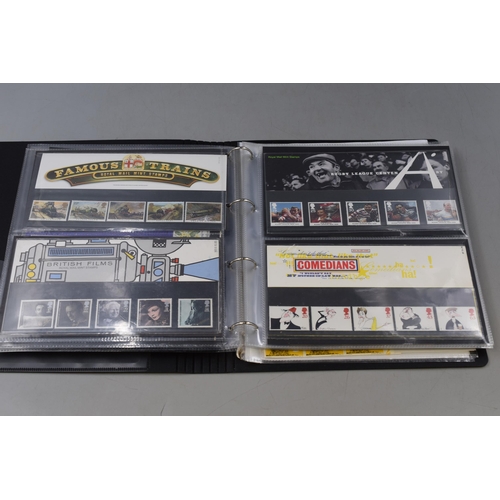 524 - A Binder Containing A Selection of Stamp Presentation Packs, Stamp Postcards and More. With A Hardba... 