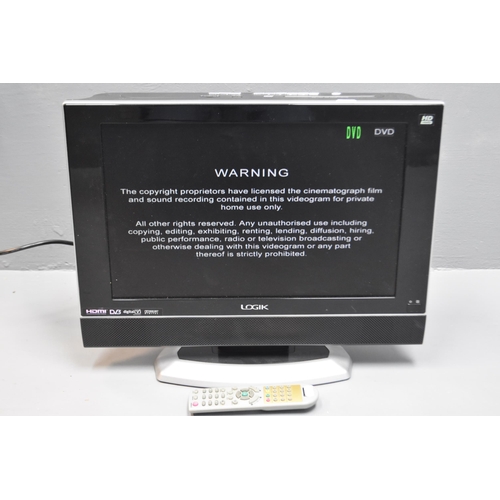 625 - Logik Digital TV/DVD Combi. Working With Remote Control