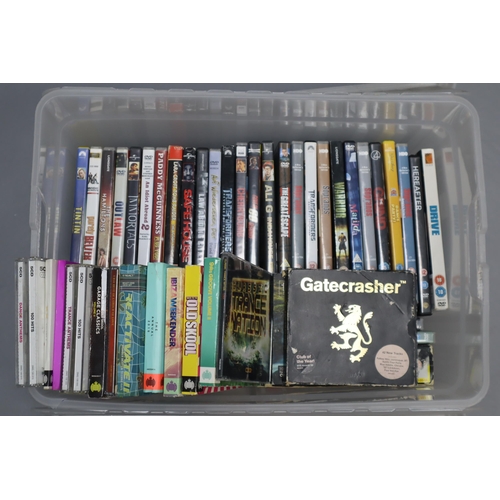 549 - Mixed Selection of DVD's and Dance CD's. Includes Peter Kay, Rocky, The Soprano's, Drive, Transforme... 