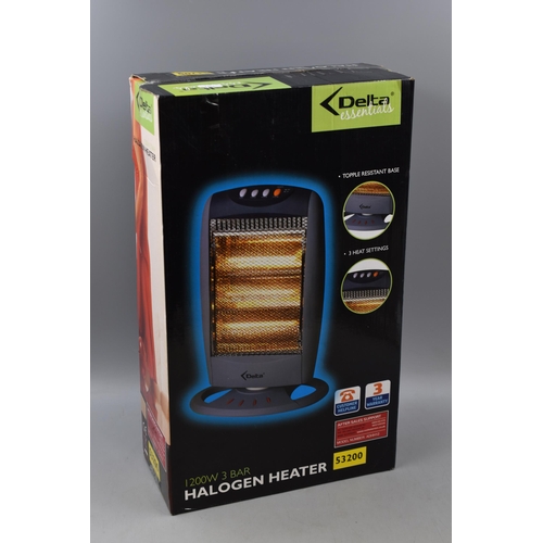 550 - Delta Essentials 1200W 3 Bar Halogen Heater (Sealed)